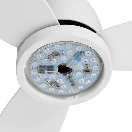 Ceiling Fan DC Motor LED Light Remote Control Ceiling Fans 52'' White