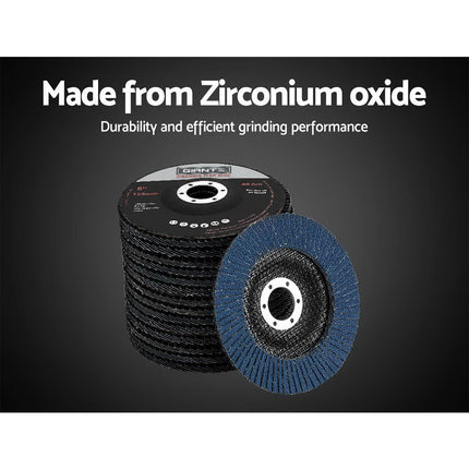 10 PCS Zirconia Sanding Flap Disc 5’’ 125mm 40Grit Angle Grinding Wheel