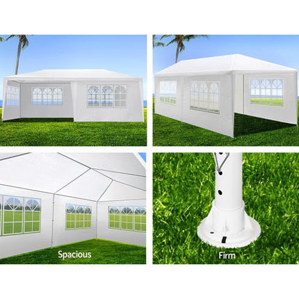 Gazebo 3x6 Outdoor Marquee Side Wall Party Wedding Tent Camping White