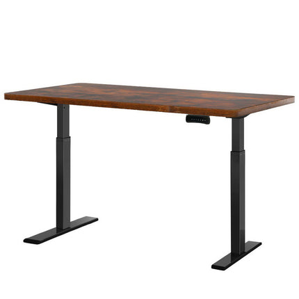 Standing Desk Electric Adjustable Sit Stand Desks Black Brown 140cm