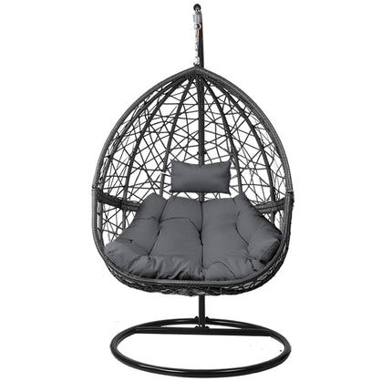 Outdoor Hanging Swing Chair - Black
