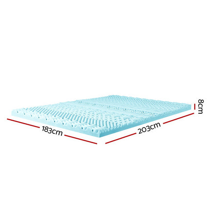 Bedding 11-zone Memory Foam Mattress Topper 8cm - King