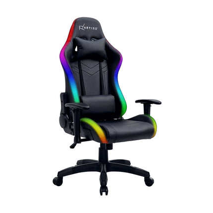 Gaming Office Chair RGB LED Lights Computer Desk Chair Home Work Chairs