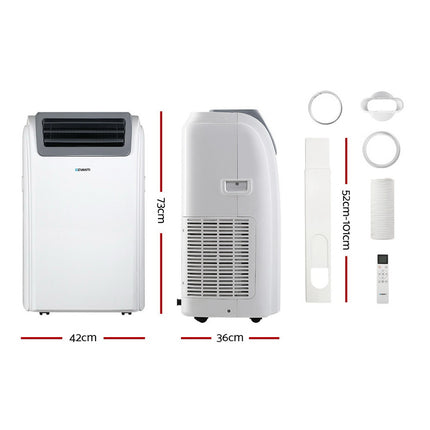 Portable Air Conditioner Cooling Mobile Fan Cooler Dehumidifier Window Kit White 3300W