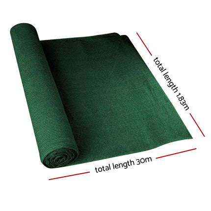 1.83 x 30m Shade Sail Cloth - Green