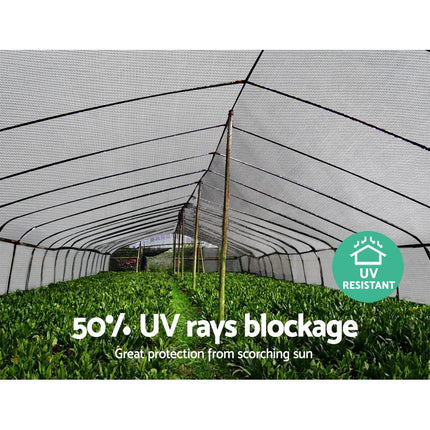 3.66x10m 50% UV Shade Cloth Shadecloth Sail Garden Mesh Roll Outdoor White