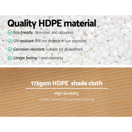 70% Sun Shade Cloth Shadecloth Sail Outdoor Roll Mesh 175gsm 1.83x20m