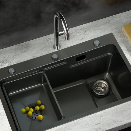 Kitchen Sink Basin Stainless Steel Under/Top/Flush Mount Bowl 750X450MM