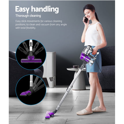 Corded Handheld Bagless Vacuum Cleaner - Purple and Silver