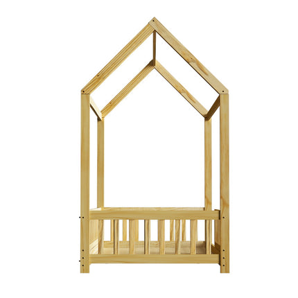 Wooden Bed Frame Single Size House Frame Pine Timber Base Platform Oak